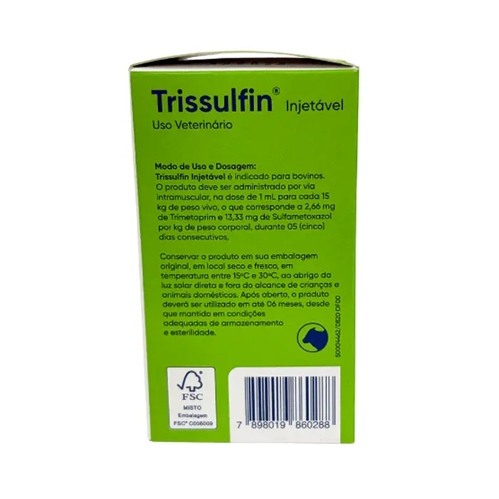 Trissulfin Injetável 50ml Sulfa + Trimetoprim | Ourofino