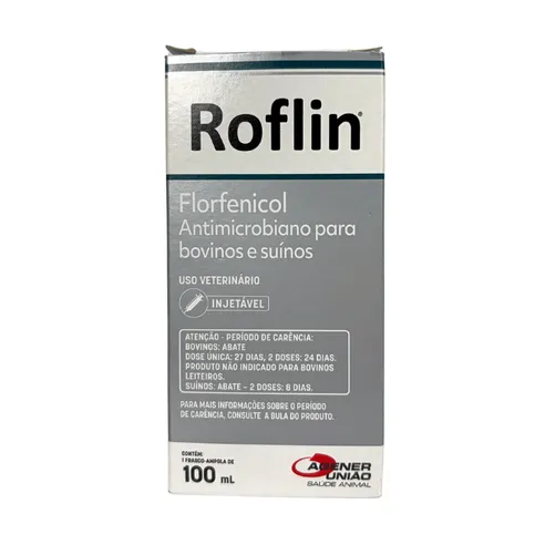 Roflin 100ml - Florfenicol 30% Antibiótico Injetável para Bovinos e Suínos | Agener União