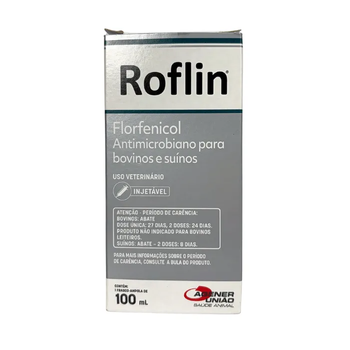 Roflin 100ml Florfenicol Injetável Bovinos | Agener União
