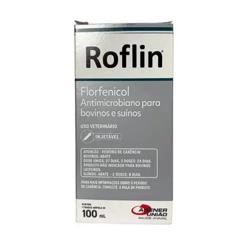 Roflin 100ml — Florfenicol 30% Antibiótico Injetável para Bovinos e Suínos | Agener União