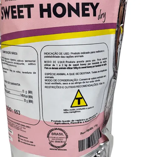 Sweet Honey Dry 1kg — Palatabilizante e Adoçante para Rações de Suínos | Vitaly