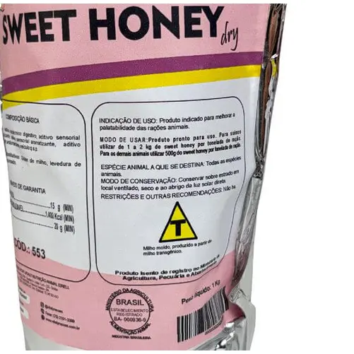 Sweet Honey Dry 1kg — Palatabilizante e Adoçante para Rações de Suínos | Vitaly
