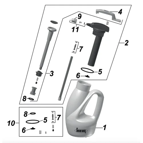 Peças de Reposição para Pulverizador Manual PCP-1P Guarany