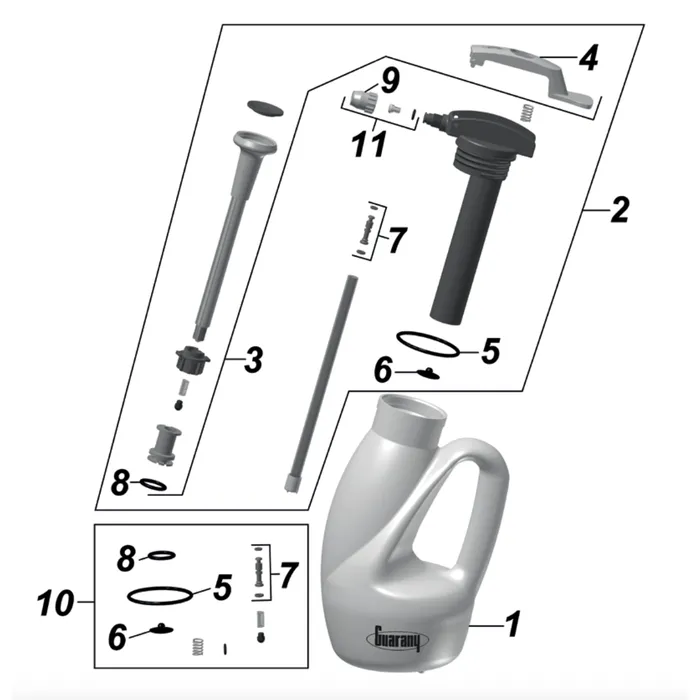Peças de Reposição para Pulverizador Manual PCP-1P Guarany