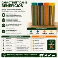 Tinta Marcadora em Bastão Eco 55 g | Caixa com 10 Unidades - imagem 4