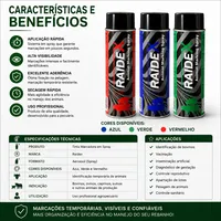 Tinta Marcadora em Spray Raidex 500 ml para Identificação Animal - imagem 4
