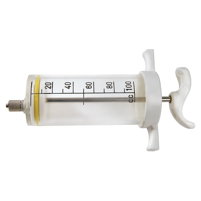 Vacinador 100 ml Plexi Branco para Uso Veterinário