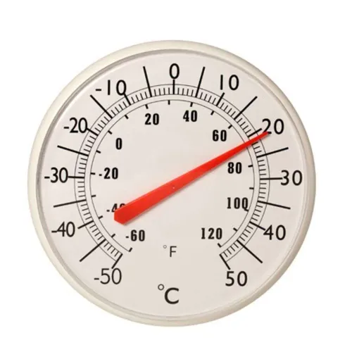 Termômetro Bimetálico Redondo Grande para Aviário -50° a +50°