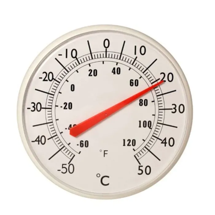 Termômetro Bimetálico Redondo Grande para Aviário -50° a +50°