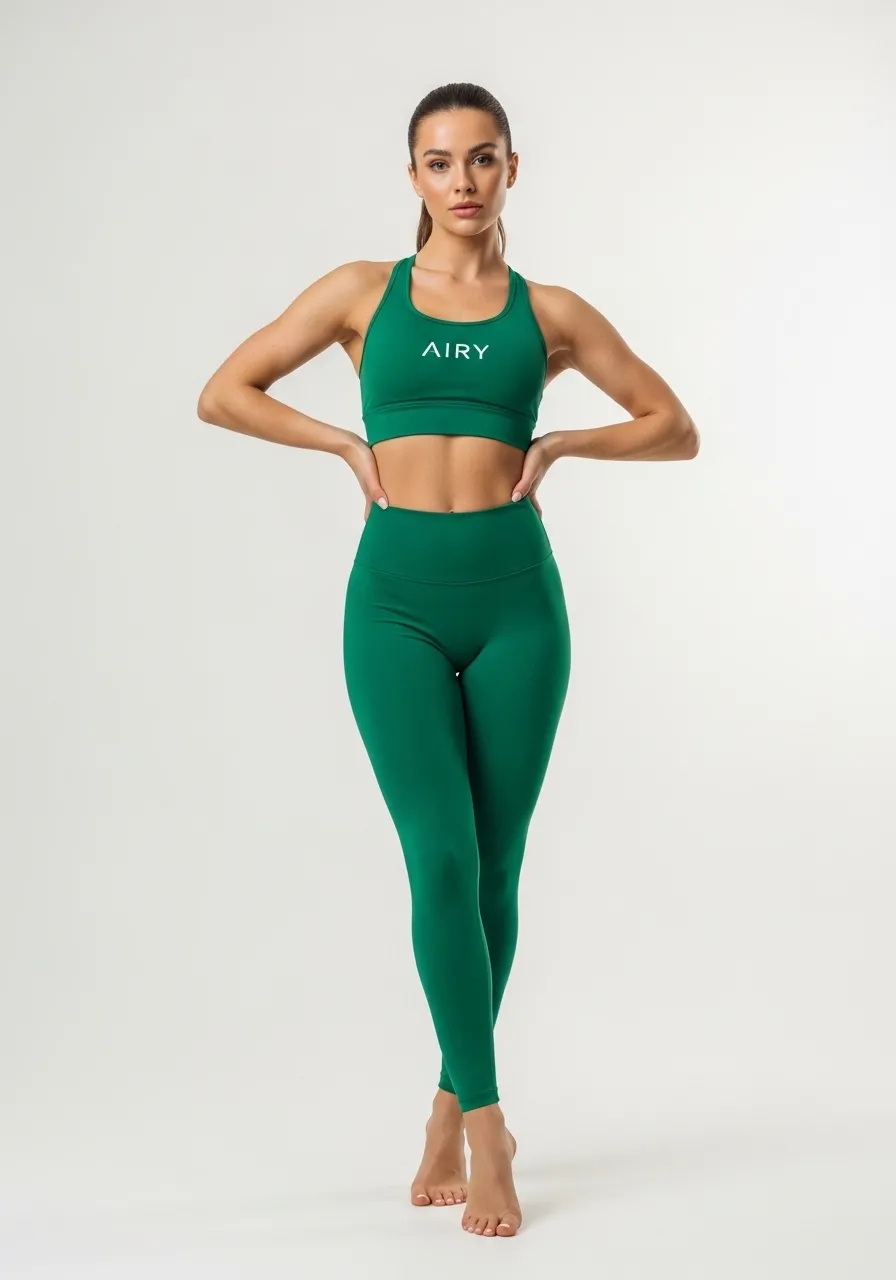 Conjunto Fitness Airy Emerald Flow