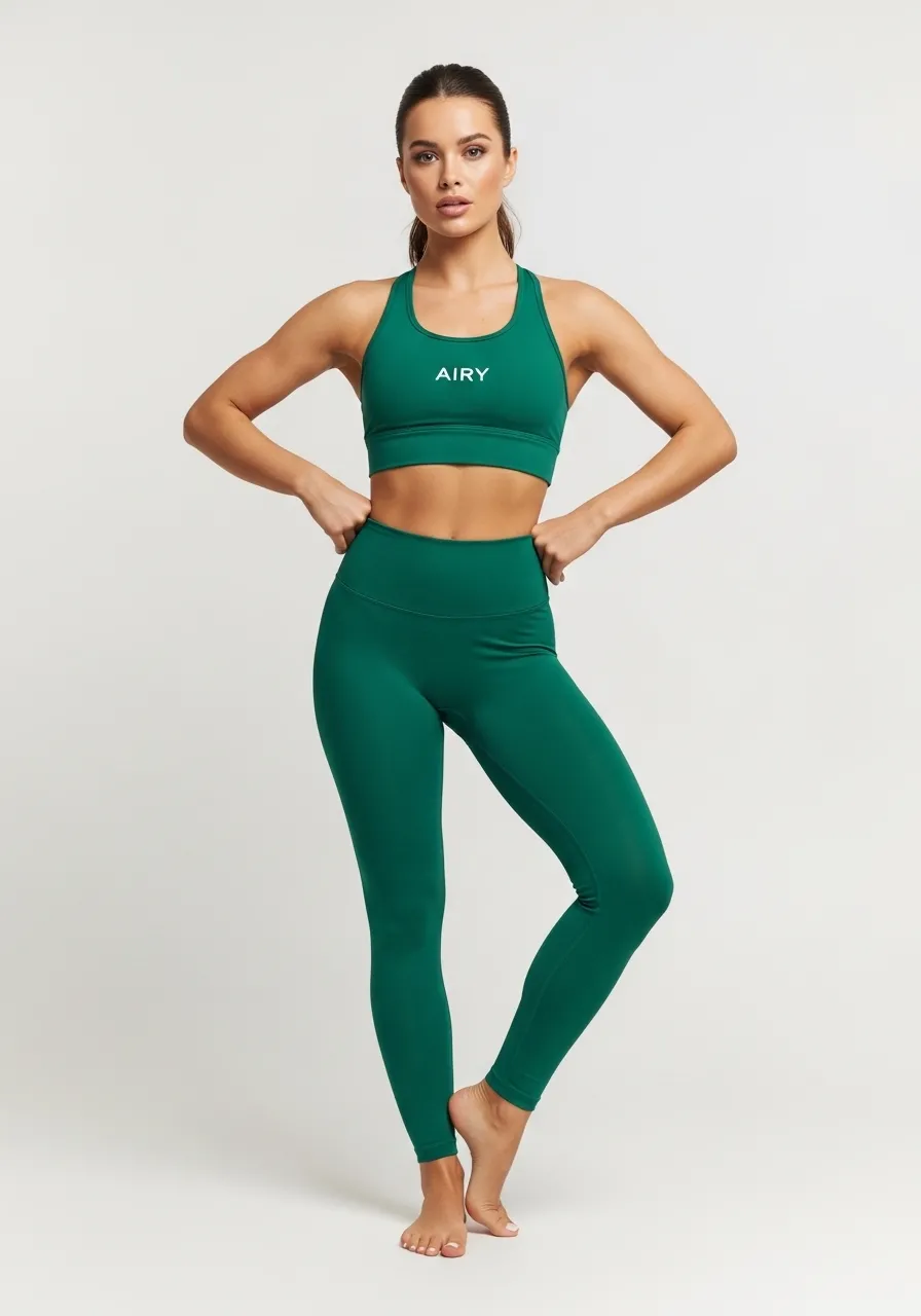 Conjunto Fitness Airy Emerald Flow