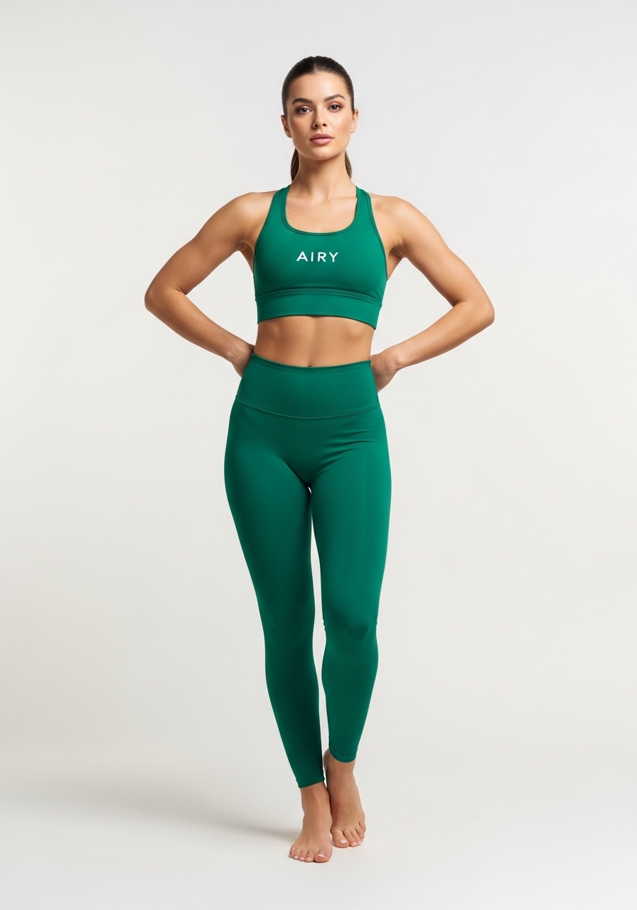 Conjunto Fitness Airy Emerald Flow