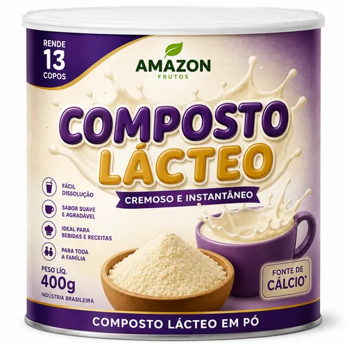 Composto Lácteo Amazon Frutos 400g – Cremoso e Instantâneo