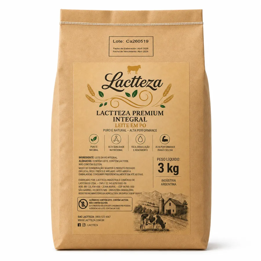Leite em Pó integral 3 kg