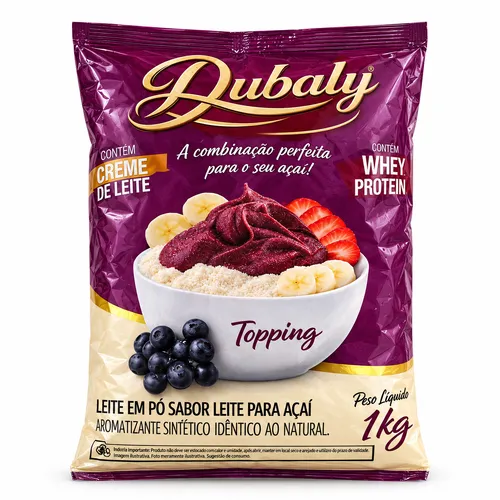 TOPPING DUBALY SABOR LEITE PARA AÇAÍ 1 KG