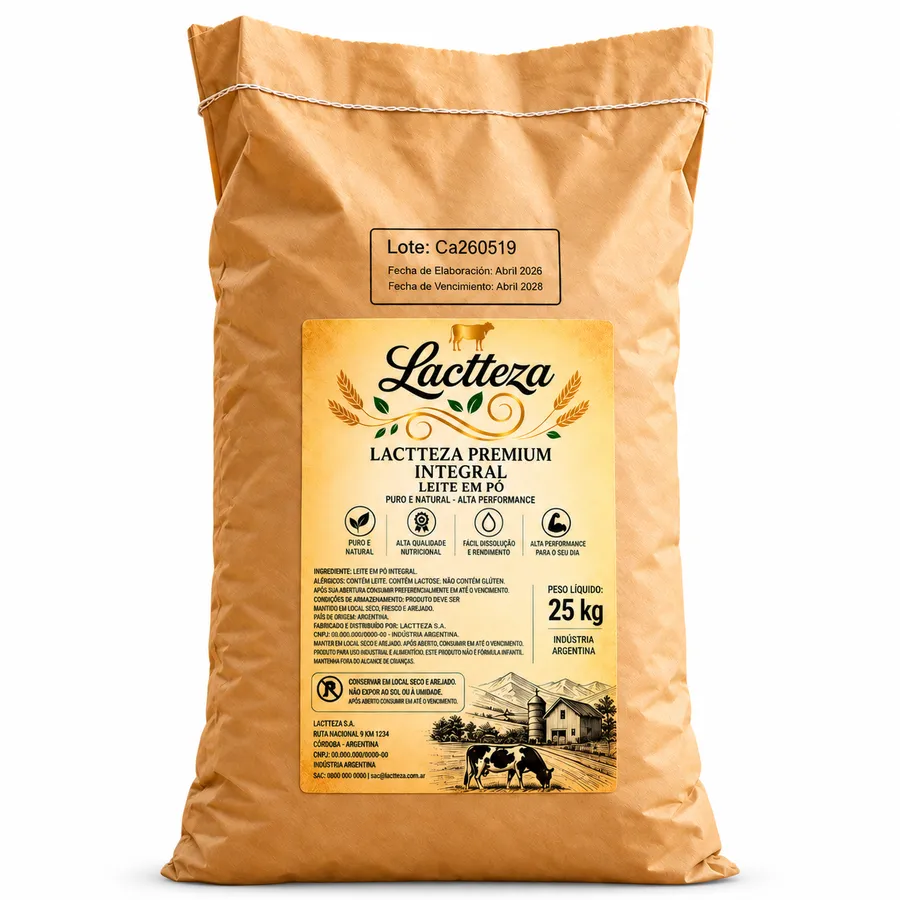 LEITE EM PO INTEGRAL LACTTEZA - 25 KG