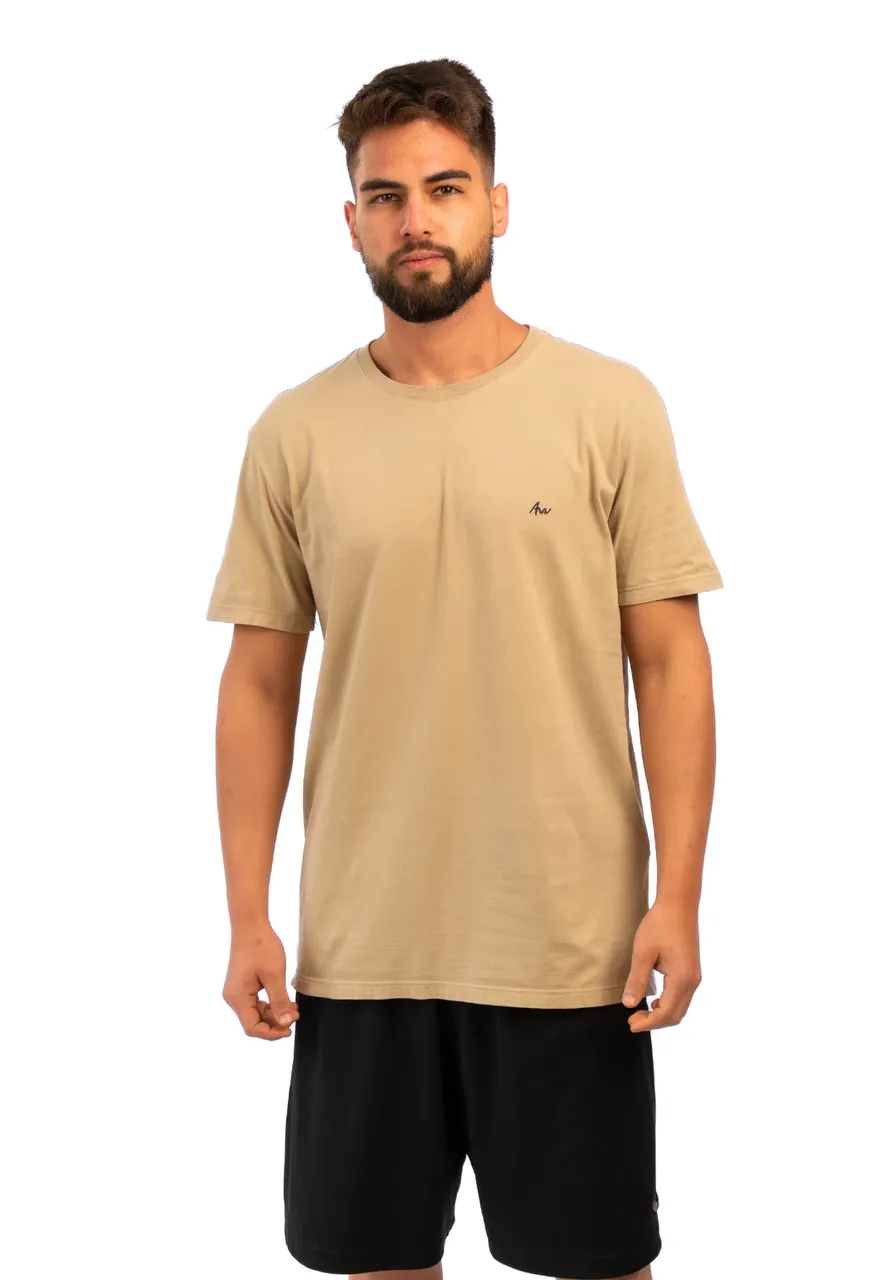 Camiseta Capuccino 100% Algodão Premium Sustentável - fibra natural que não desbota