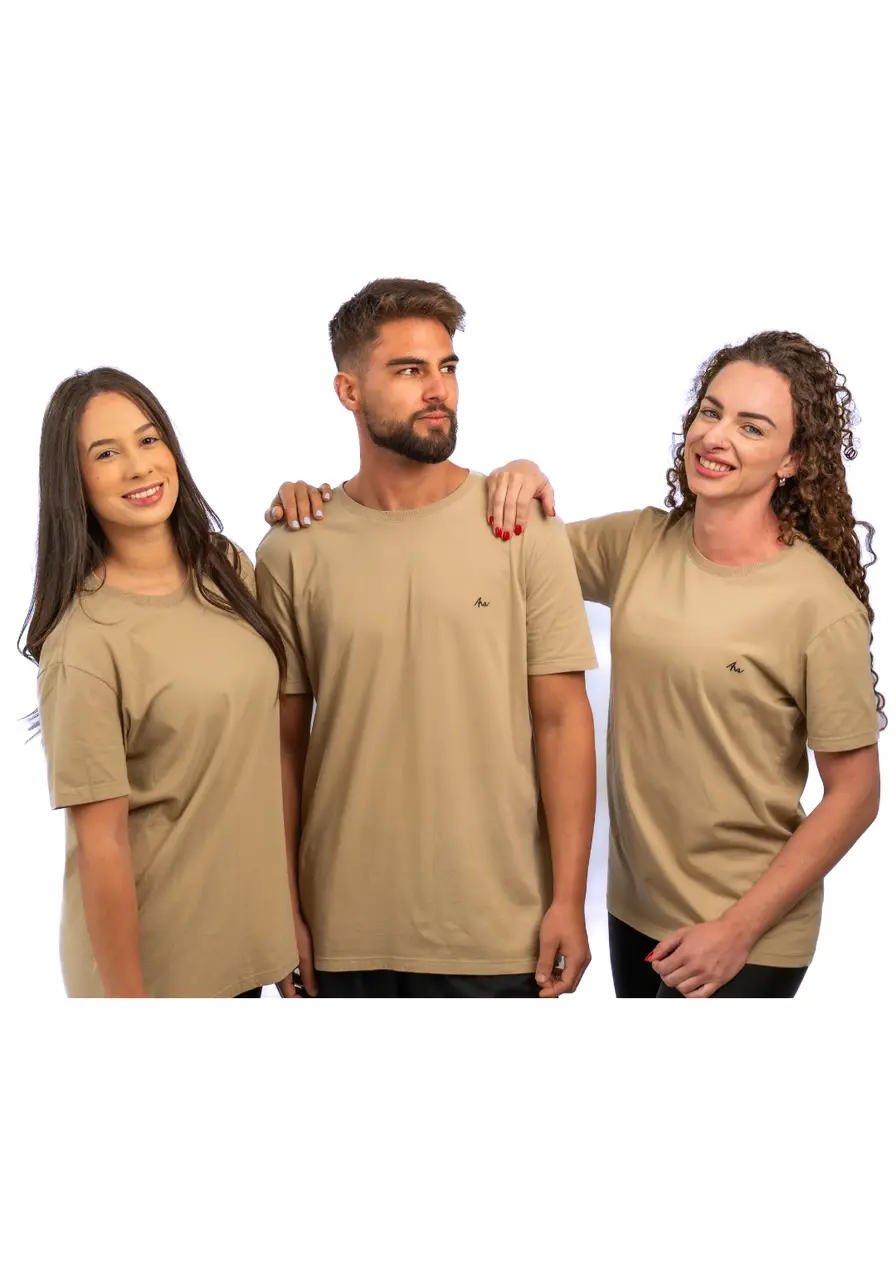Camiseta 100% Algodão Premium Cappuccino Sustentável