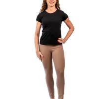 Camiseta Slim Feminina preta 100% algodão premium que não desbota de produção sustentável - imagem 6