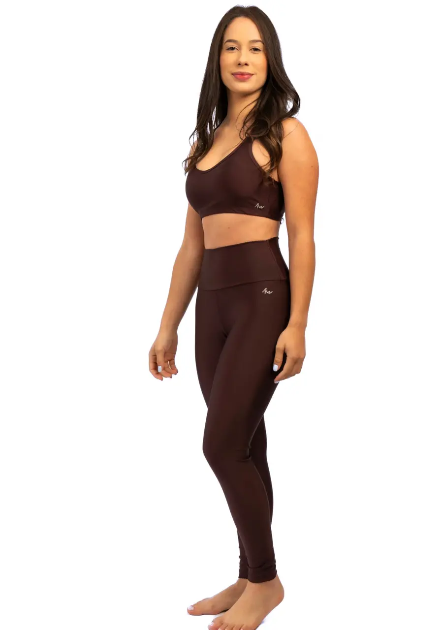 Legging Shine Performance Coffee