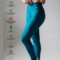 Legging Pacific - Brilho elegante, proteção UV, zero transparência, durabilidade superior, secagem rápida - imagem 1