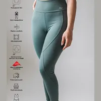 Legging Deep Green - modeladora, zero transparência, proteção UV, compressão inteligente e secagem rápida - imagem 1