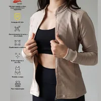 Jaqueta Shine Performance Gold - Brilho elegante, Proteção UV50+, durabilidade superior, secagem rápida e extra conforto - imagem 1
