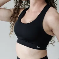 Top High Performance Ultra Black com bolso traseiro, alta sustentação, tecido duplo, secagem rápida e conforto - imagem 5