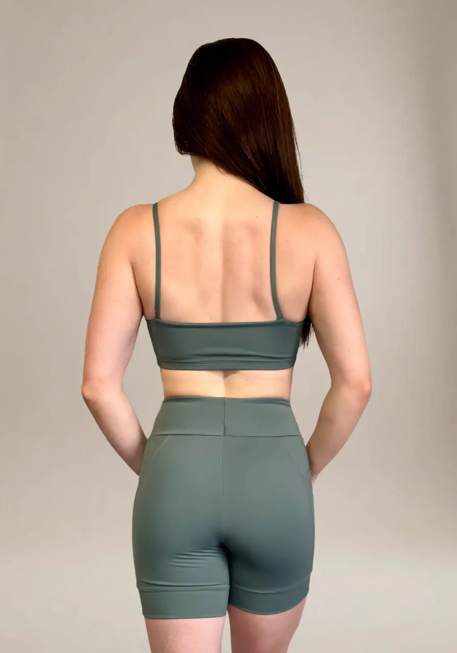 Top High Performance Deep Green alças 