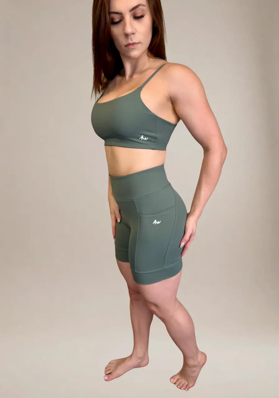 Top High Performance Deep Green alças 