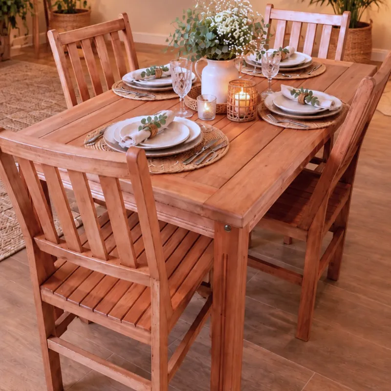 Mesa de Madeira Maciça Mineira 120 cm