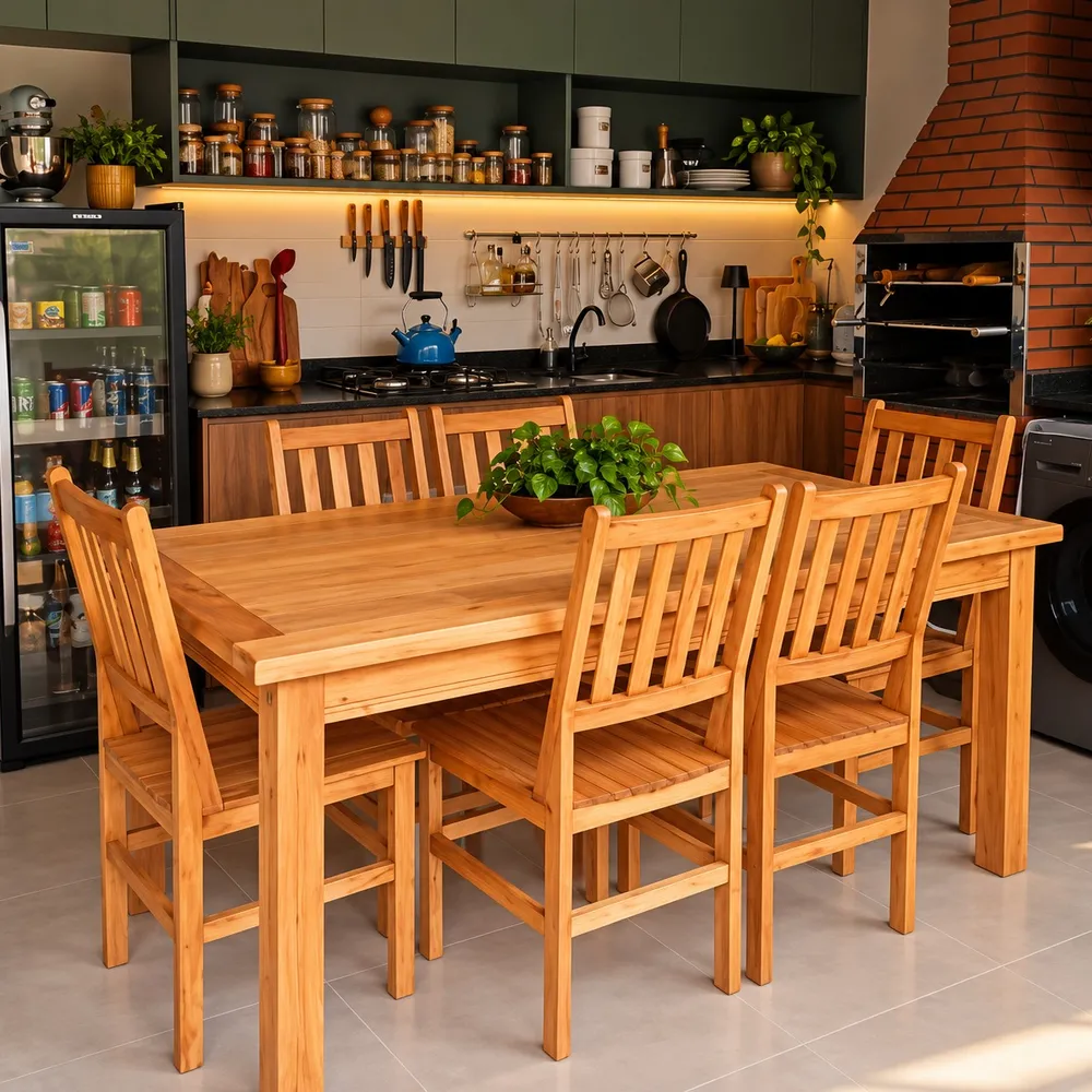 Mesa de Madeira Maciça Mineira 180 cm | Arte Velha