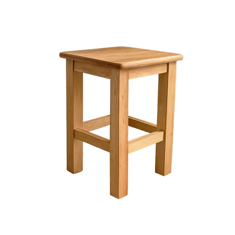 Banqueta Quadrada de Madeira Baixa 35 cm
