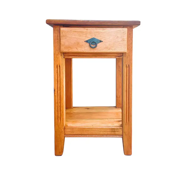 Mesa de Cabeceira de Madeira 40 cm com 1 Base