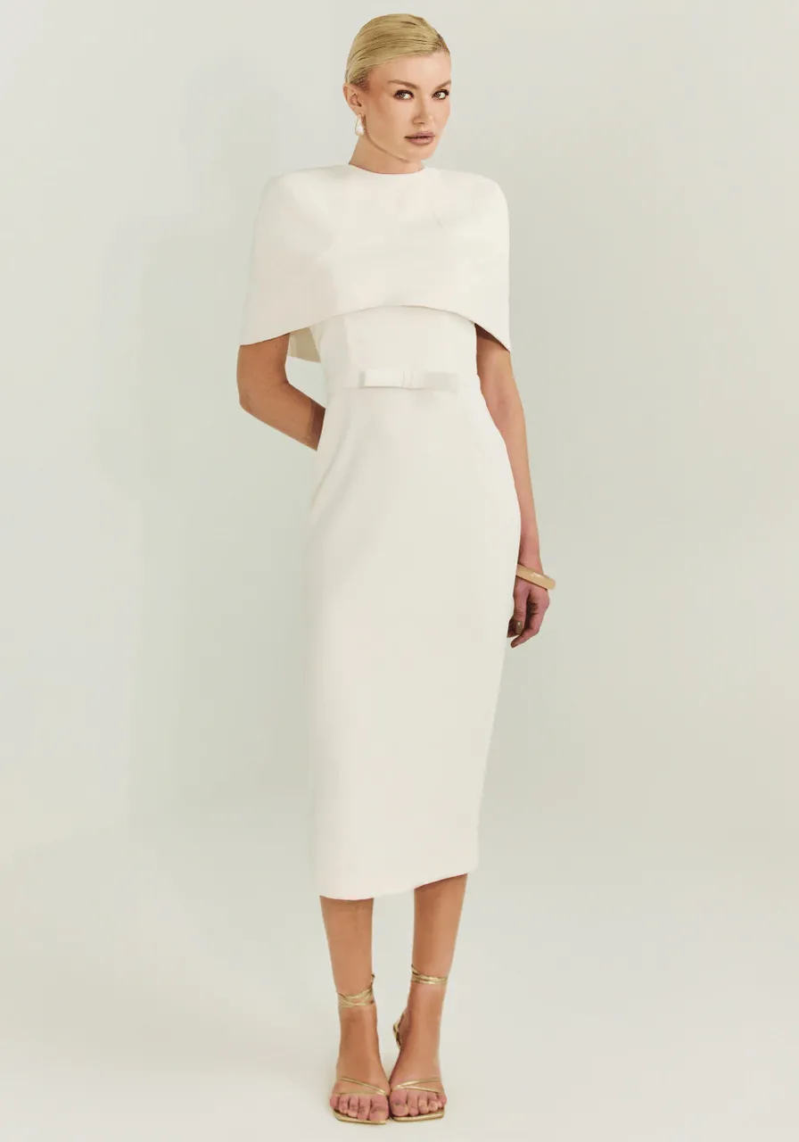 Vestido De Noiva Com Sobreposição No Ombro Off White Timelees Love