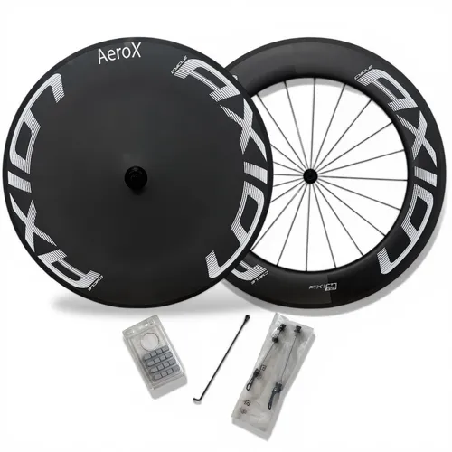 Roda de Carbono Rim Brake AeroX Perfil Fechado INMETRO