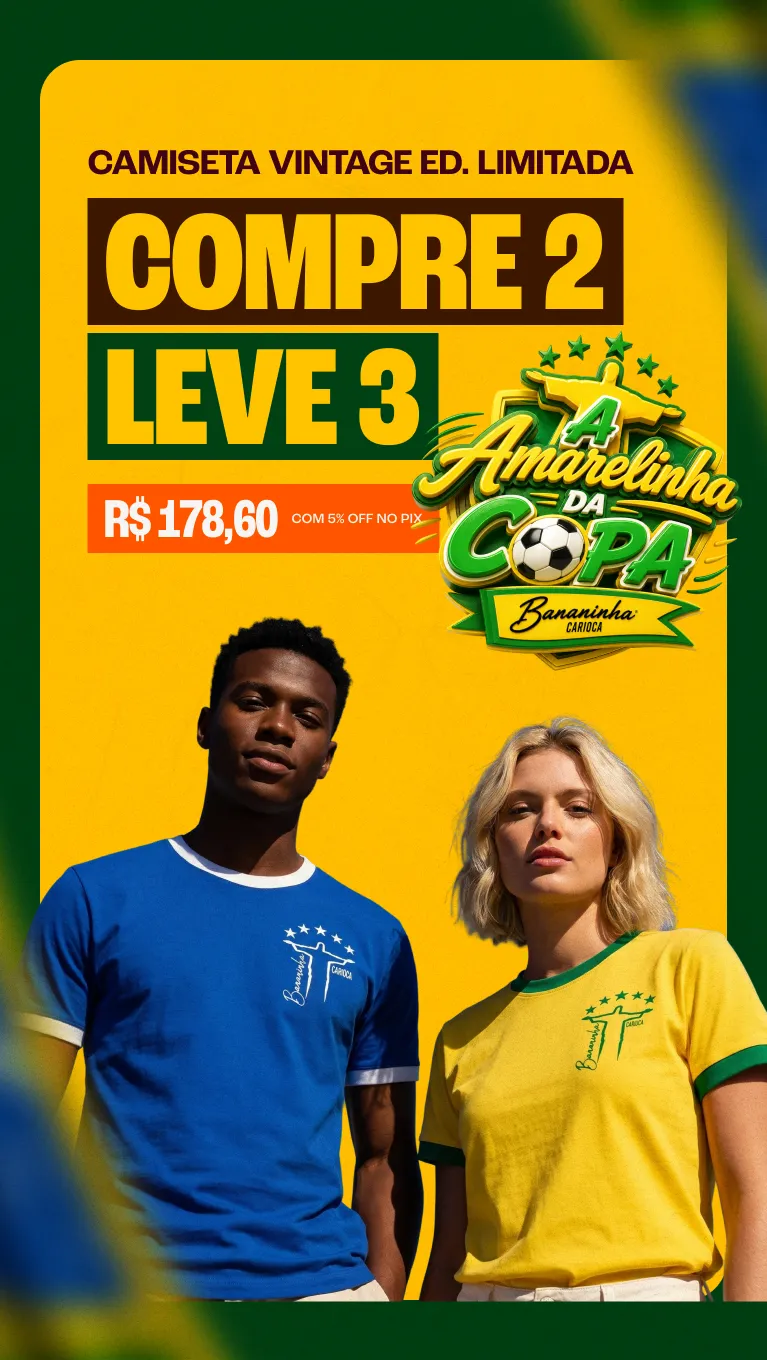 Banner mobile Amarelinha da Copa - Camisetas Vintage