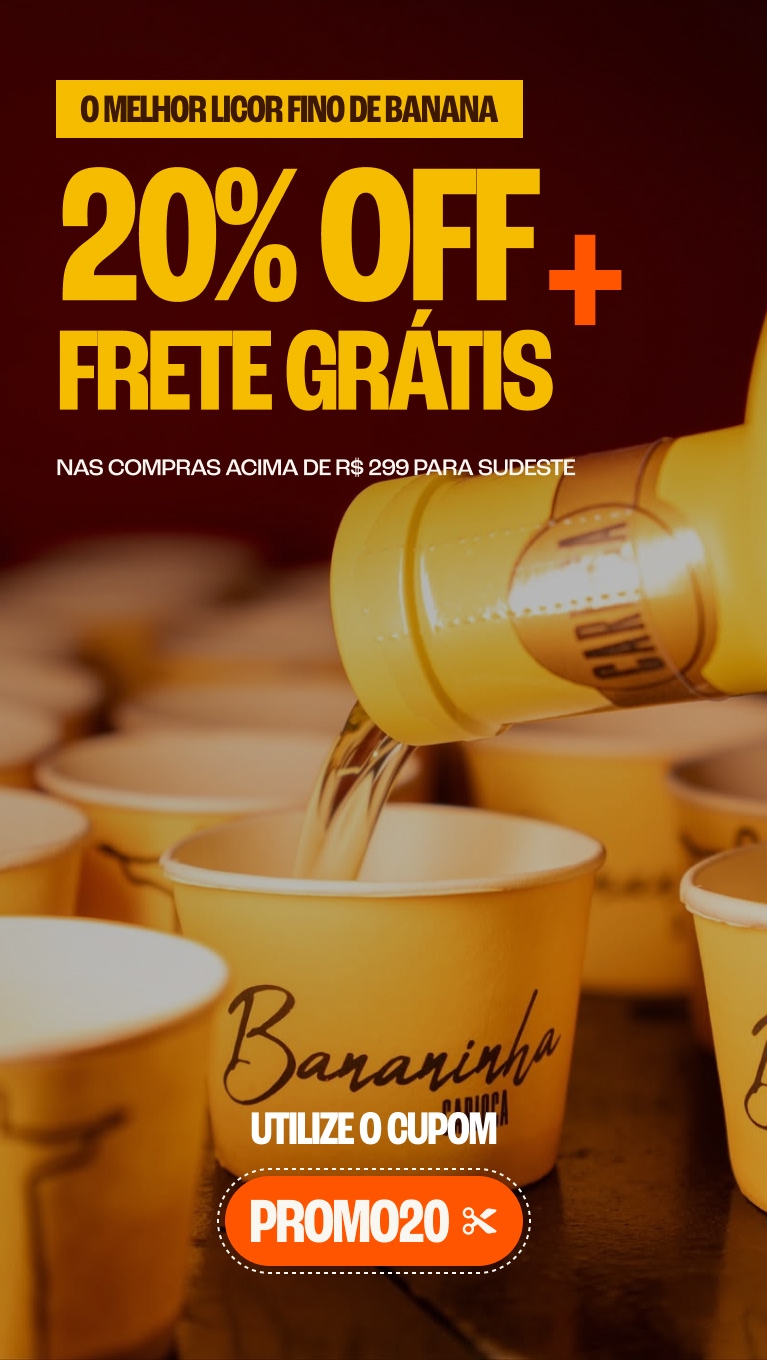 Banner mobile Promo 20% OFF + Frete Grátis R$ 299 Sudeste