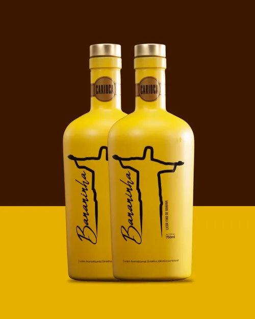 Kit 2 Garrafas Licor Fino de Banana - Bananinha Carioca