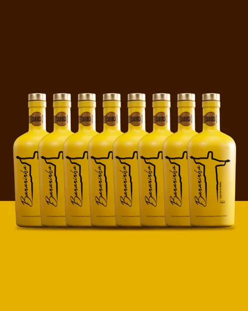 Kit 8 Garrafas Licor Fino de Banana - Bananinha Carioca