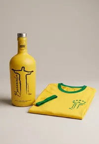 Kit Amarelinha da Copa | 2 Licores Bananinha + Banoffee + 2 Copos de Shot + Camiseta Vintage de Brinde - imagem 1