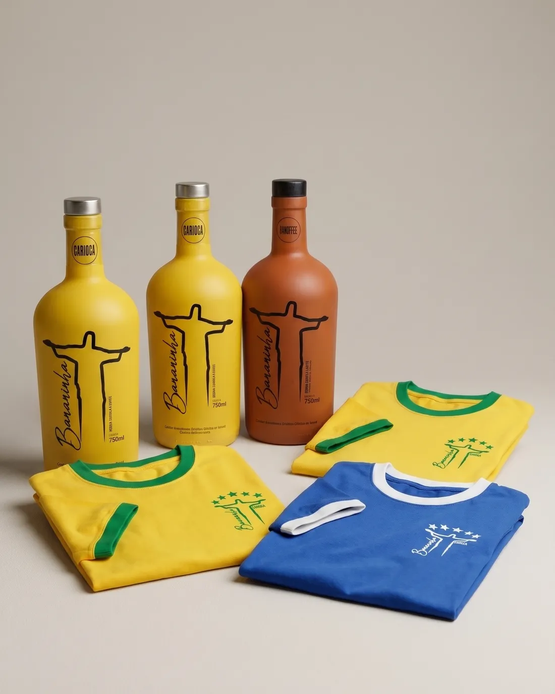 Compre 3 Licores e Ganhe 3 Camisetas Vintage Ed. Amarelinha da Copa - Bananinha Carioca