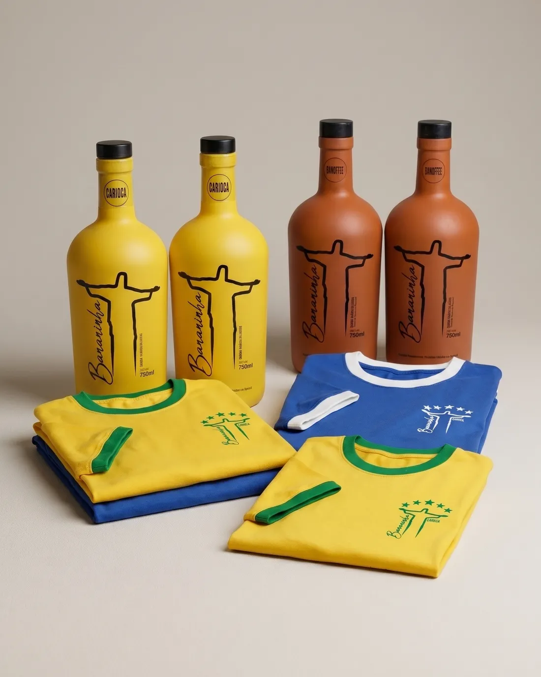 Compre 4 Garrafas, Leve 4 Camisetas (2 Licor de Banana + 2 Licor de Banoffee)