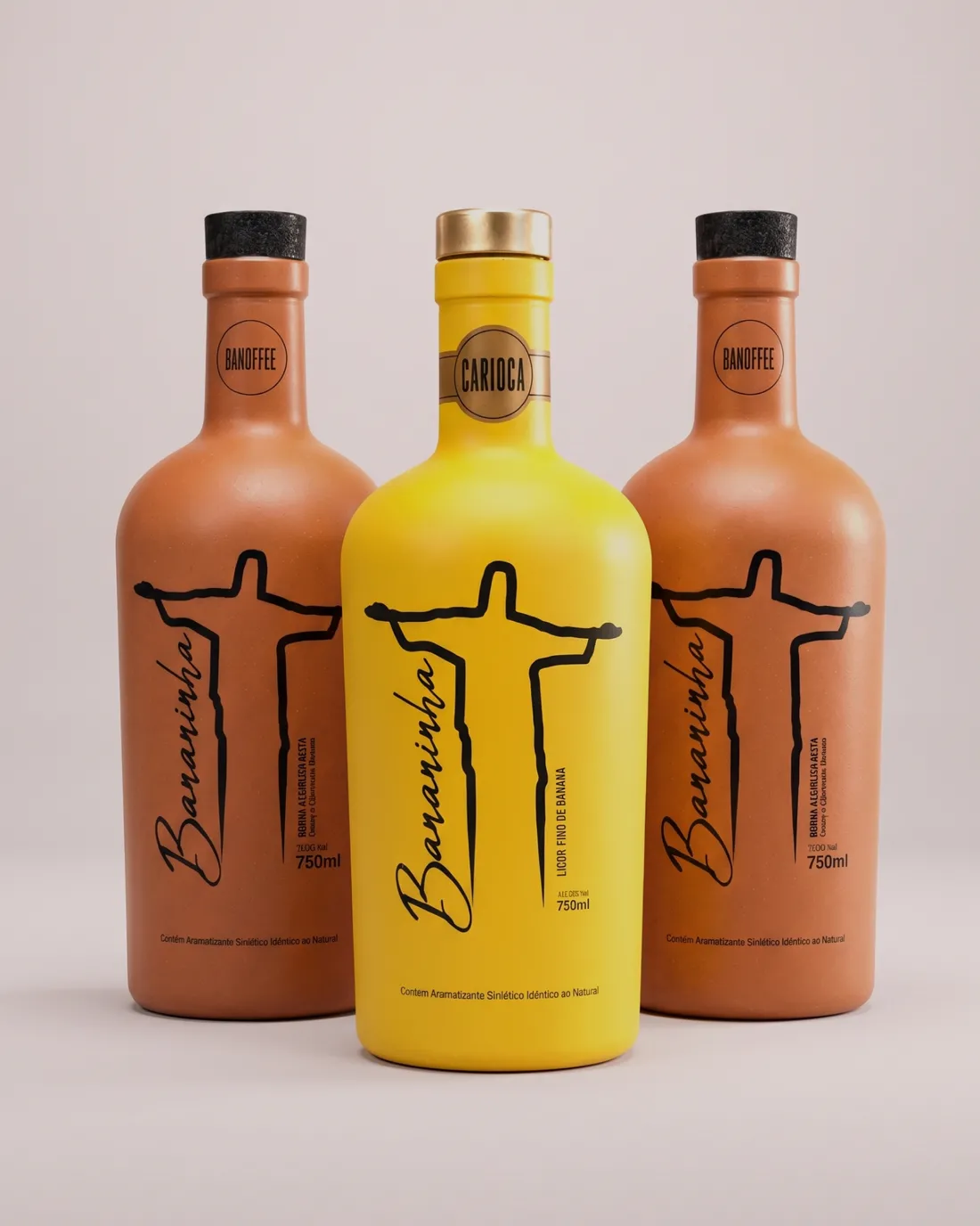 Kit 3 Garrafas - 2 Licor Banoffee + 1 Licor Original