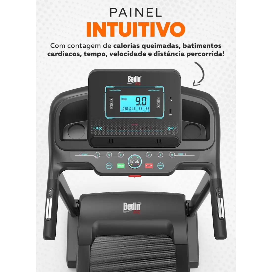 Esteira Bedinfit BF5-101 | 3.5 HP | Suporta 150kg | Bedinsat - imagem 5