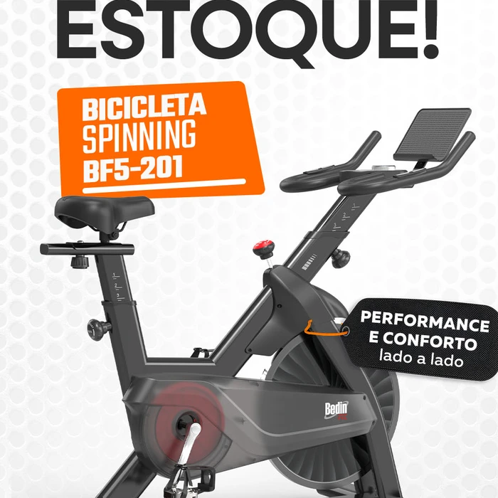 Bike Spinning Bedinfit BF5-201 | Suporta 145kg | Silenciosa e Robusta - imagem 4
