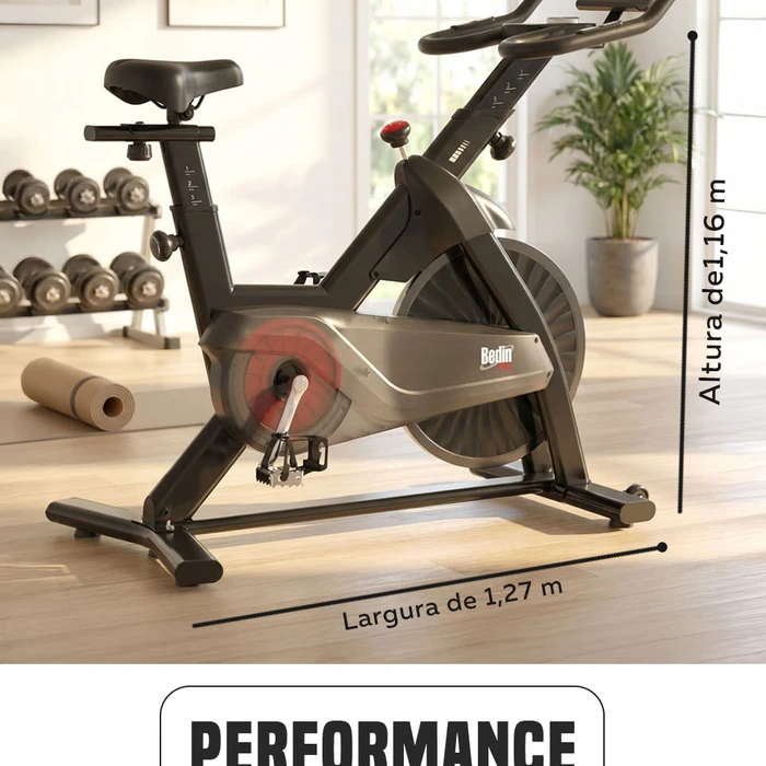 Bike Spinning Bedinfit BF5-201 | Suporta 145kg | Silenciosa e Robusta - imagem 3