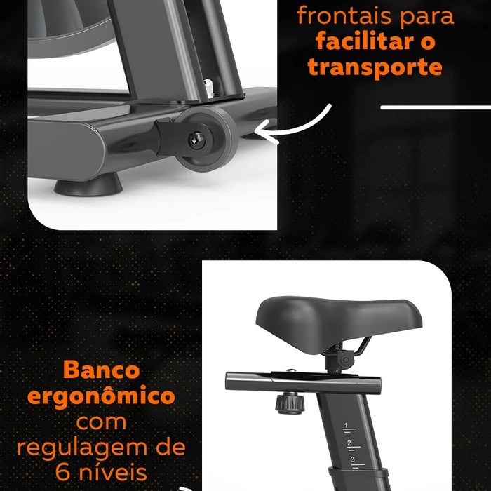 Bike Spinning Bedinfit BF5-201 | Suporta 145kg | Silenciosa e Robusta - imagem 8