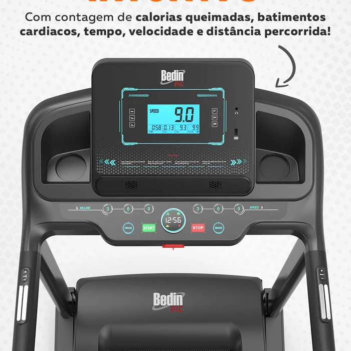 Esteira Bedinfit BF5-101 | 3.5 HP | Suporta 150kg | Bedinsat - imagem 8