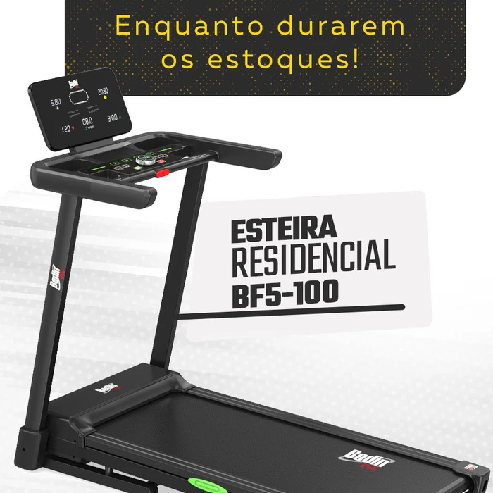 Esteira Elétrica Residencial Bedinfit BF5-100 – 2.5 HP, 14km/h, Dobrável, até 120kg - imagem 4